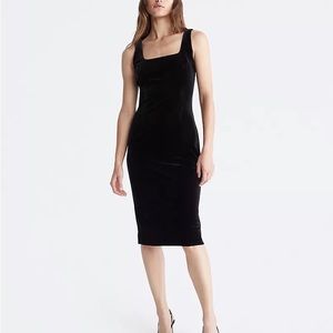 Calvin Klein Velvet Square Neck Midi Tank Dress size 6